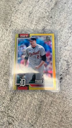 Tarik Skubal Topps 75th Anniversary Gold Detroit Tigers Card
