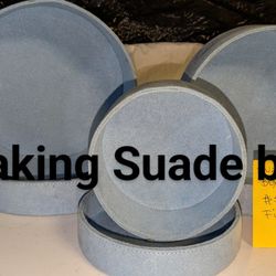 3 Stacking Suade Powdered Blue Boxes $5