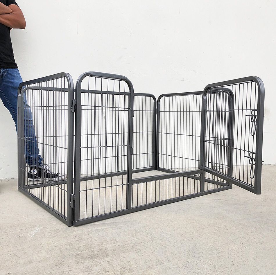 $75 NEW Heavy Duty 49”x32”x28” Pet Playpen Dog Crate Kennel Exercise Cage Fence, 4-Panels
