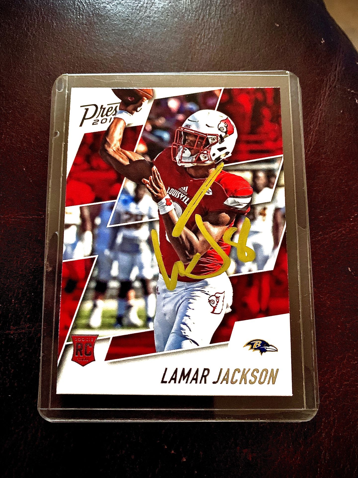 Lamar Jackson Autographed Rookie Card