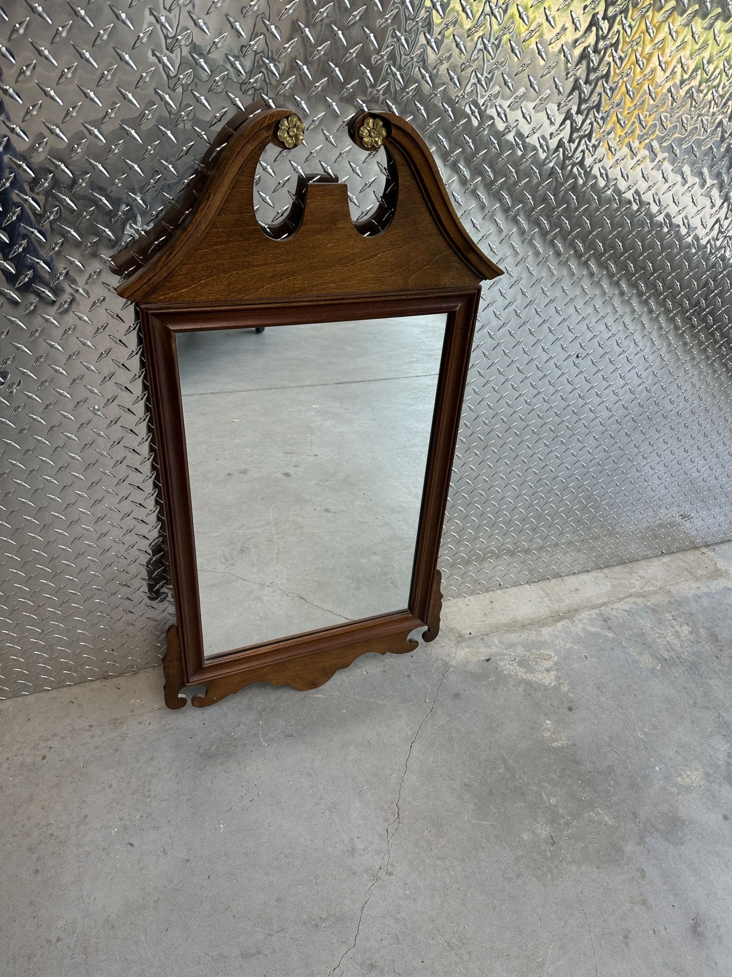 Antique Wooden Fram Mirror