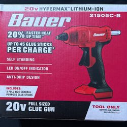 Bauer 20v Full Sized Glue Gun