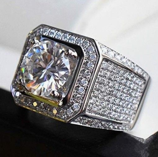 3ct Moissanite Diamond Ring Size 10 Nwb]