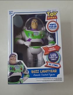 Disney*Pixar  TOY STORY:  BUZZ LIGHTYEAR- Remote Control Figure / RC 27MHz / Walks Forward / 6x5x4.5x8t Box