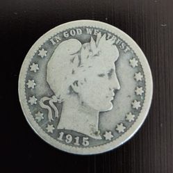 1915 Barber Silver Quarter