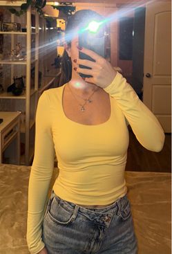 Pastel yellow long sleeve shirt