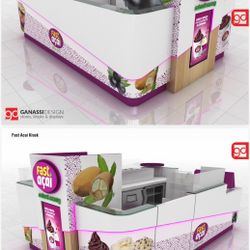 Custom Retail / Kiosk – Commercial Mall Kiosk Counter (Like New)