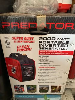 Predator 2000 Watt Portable Inverter Generator