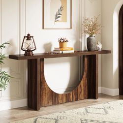 Farmhouse Console Table, 70.9" Wooden Hallway Foyer Table
