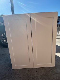 36 w 42 h 12 deep White Shaker Cabinet