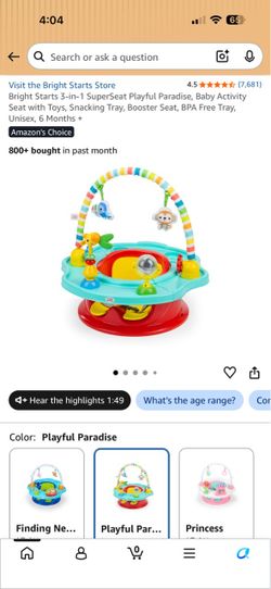 Bright Starts 3 In 1 Activity Seat