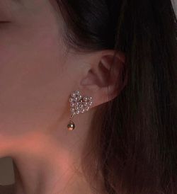 Handcrafted Heart-Shaped Pearl Drop Earrings