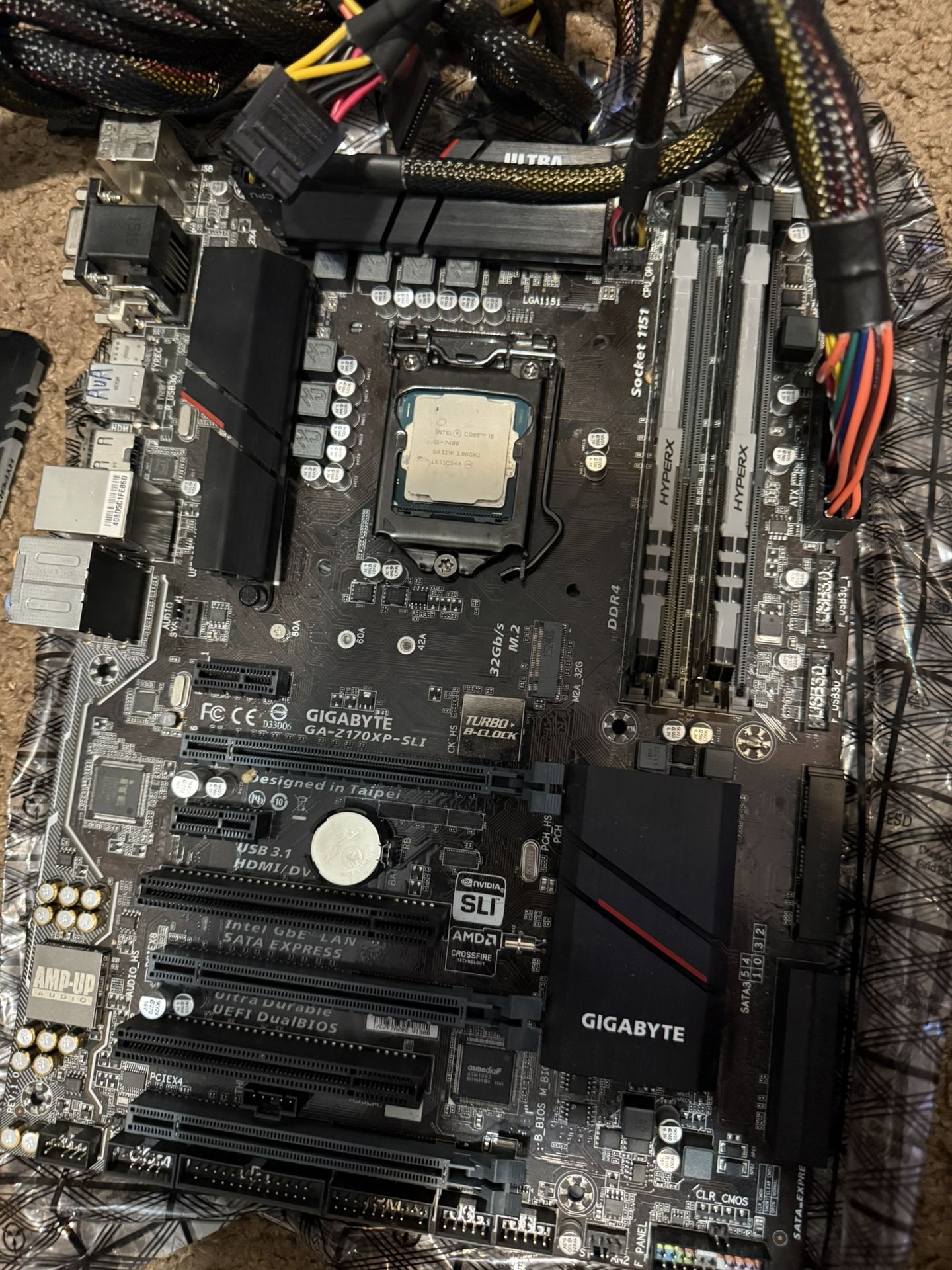 Gigabyte Motherboard And I5 7400 CPU Combo
