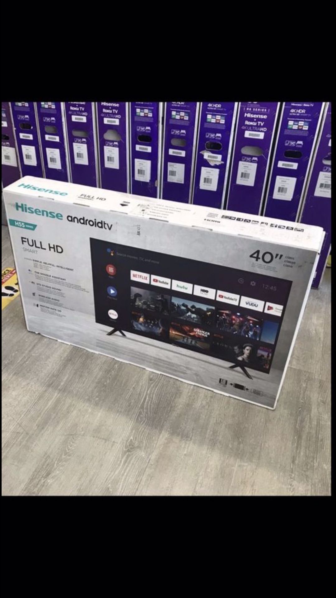 40 inch hisense android 4K smart tv