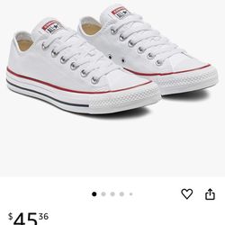 White Converse Size 9m. 10.5w