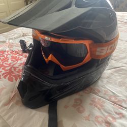 helmet with glasses