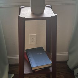 Vintage Danish Modern Teak Corner Table / Plant Stand – 1960s MCM