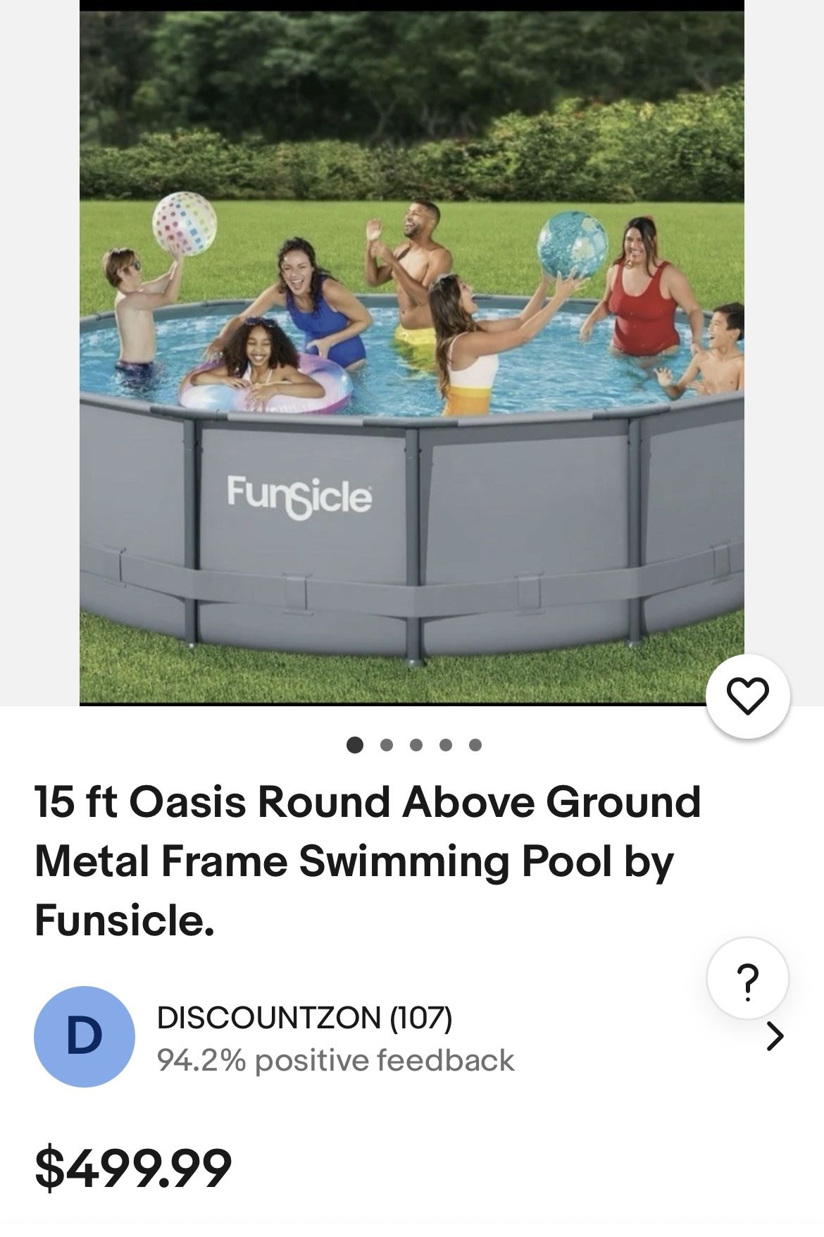 15 Feet Pool In Good Condition $250 OBO