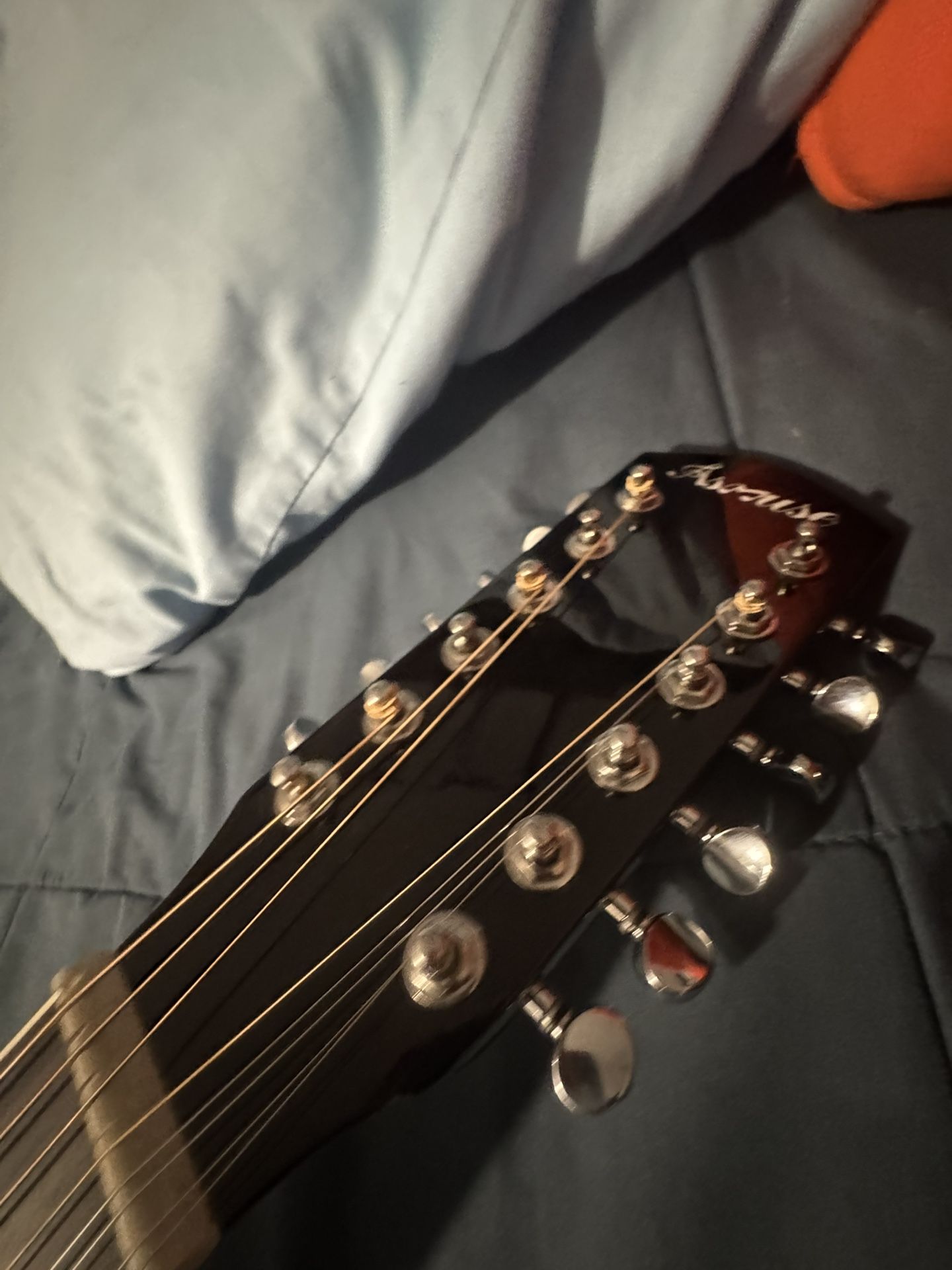 12 String Guitar Black Good Condition