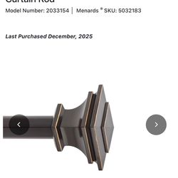 Snug set bronze 72/144” curtain rod