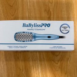 BaBylissPRO Nano Titanium Thermal Paddle Brush Compact | Brand New!