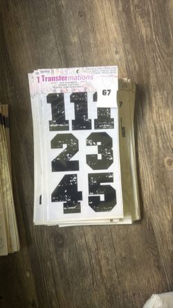 Iron on letters & numbers