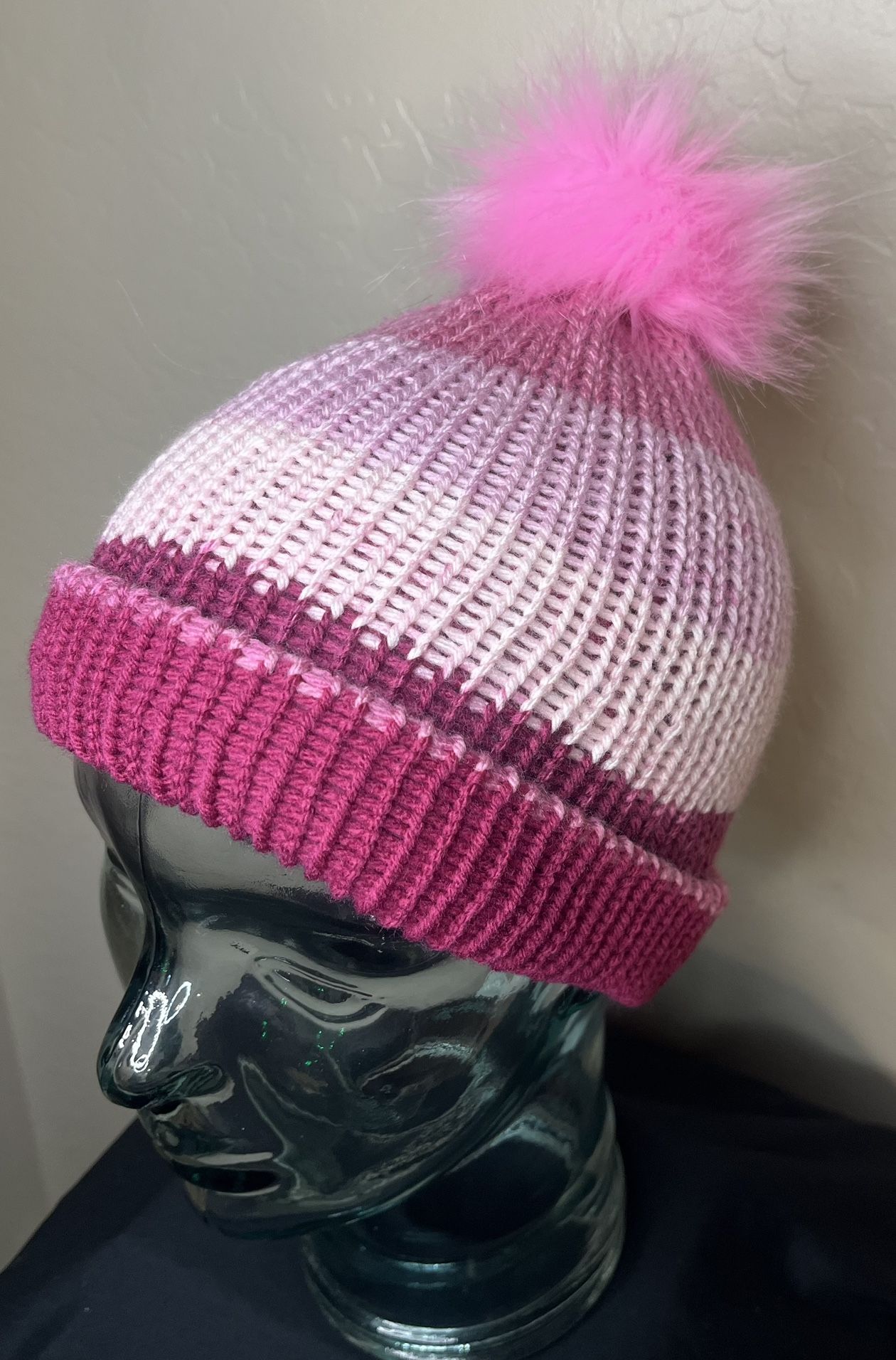 Unisex Reversible Adult Hand Knit Beanie