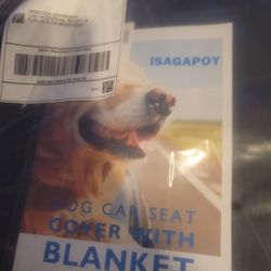 LARGE DOG CAR SEAT W/ BLANKET