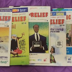 13 Comic Relief Magazines early to mid 90s & One 80s