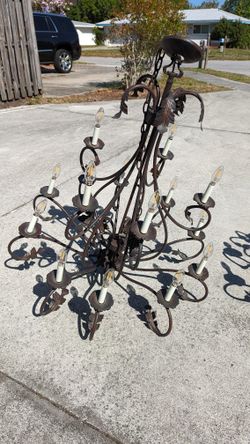 14 Light Copper Chandelier