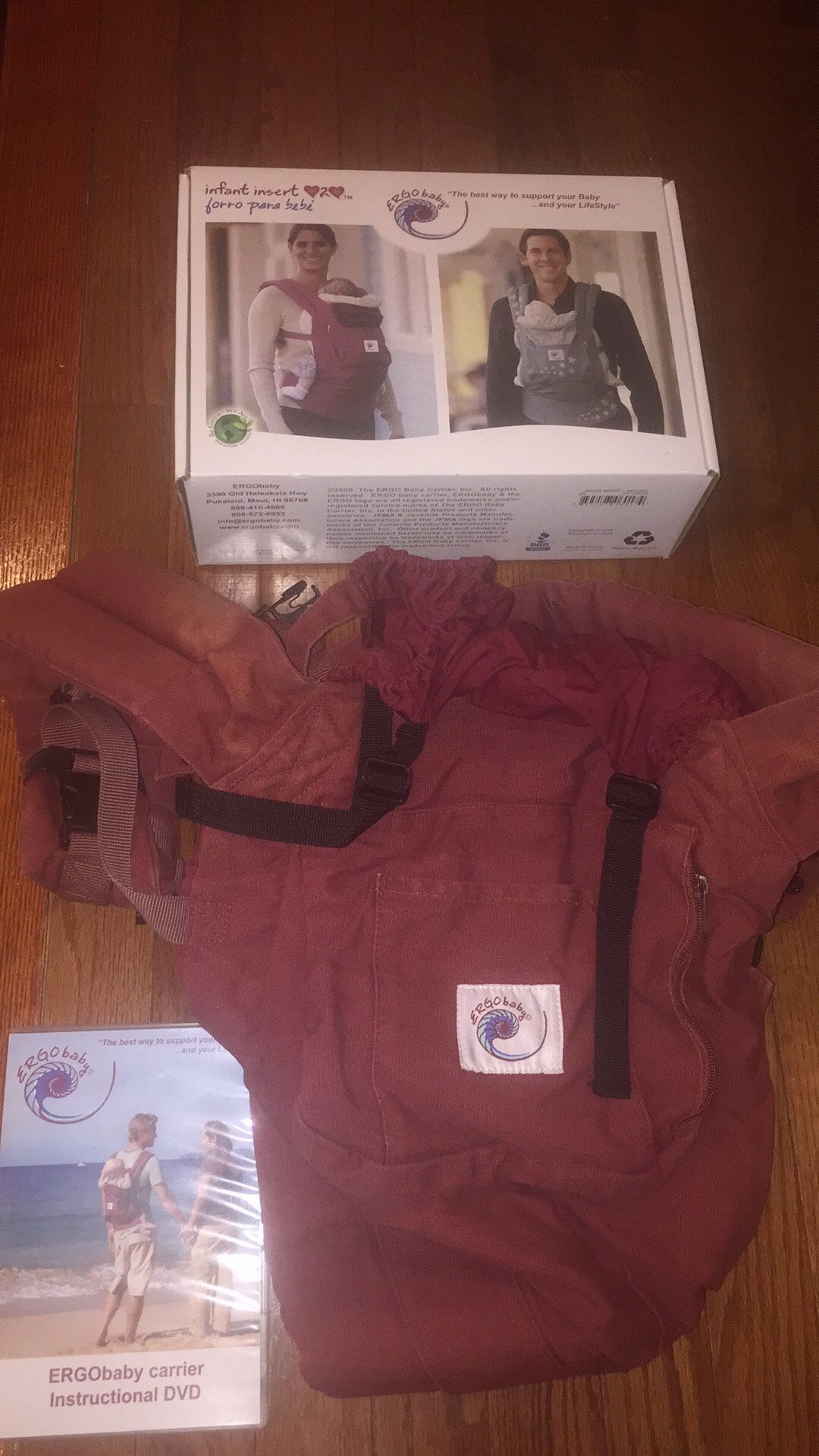 Ergo baby carrier and infant insert