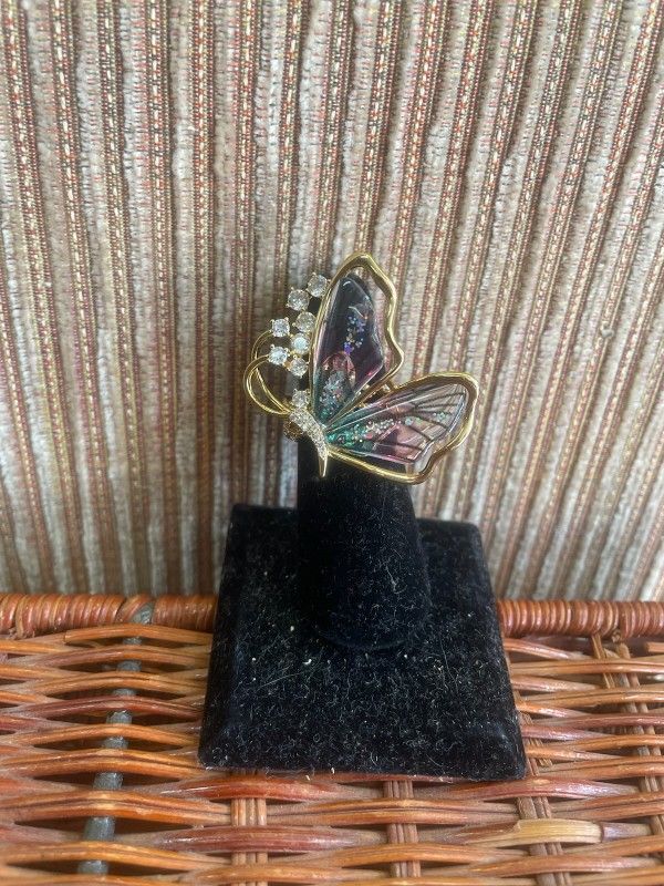 Butterfly Rhinestone Ring