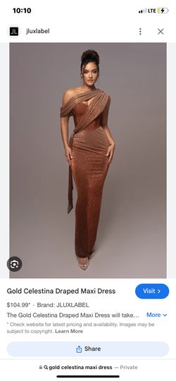 open lace back dress Pink Dusk Celestina Draped Maxi Dress main image 1