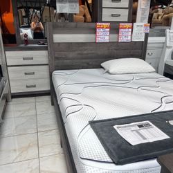 Queen headboard and dresser 