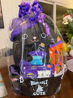 Halloween Gift Basket with Plush and Candy