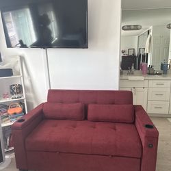 BRAND NEW Red Sleeper Sofa