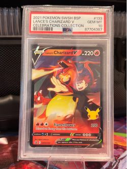 Pokemon PSA 10 Lance’s Charizard V #133 Celebrations Collection Promo
