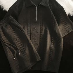 Black quilted quarter zip jacket with fur trim #luxury #outerwear