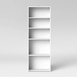 5 Shelf Bookcase White - Room Essentials 71.18 Inches (H) x 24.49 Inches (W) x 11.57 Inches (D) 