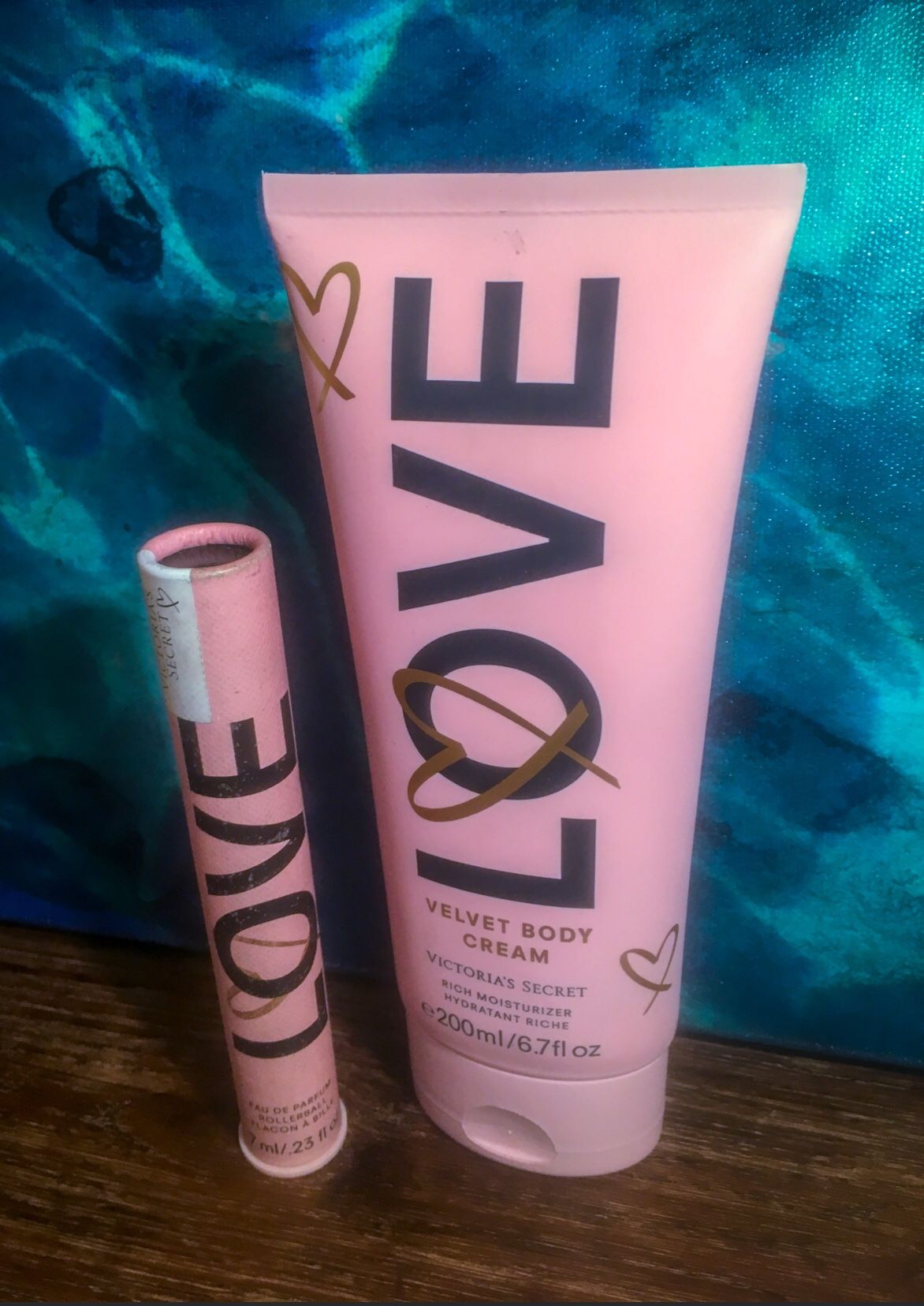 Love body cream & roller set