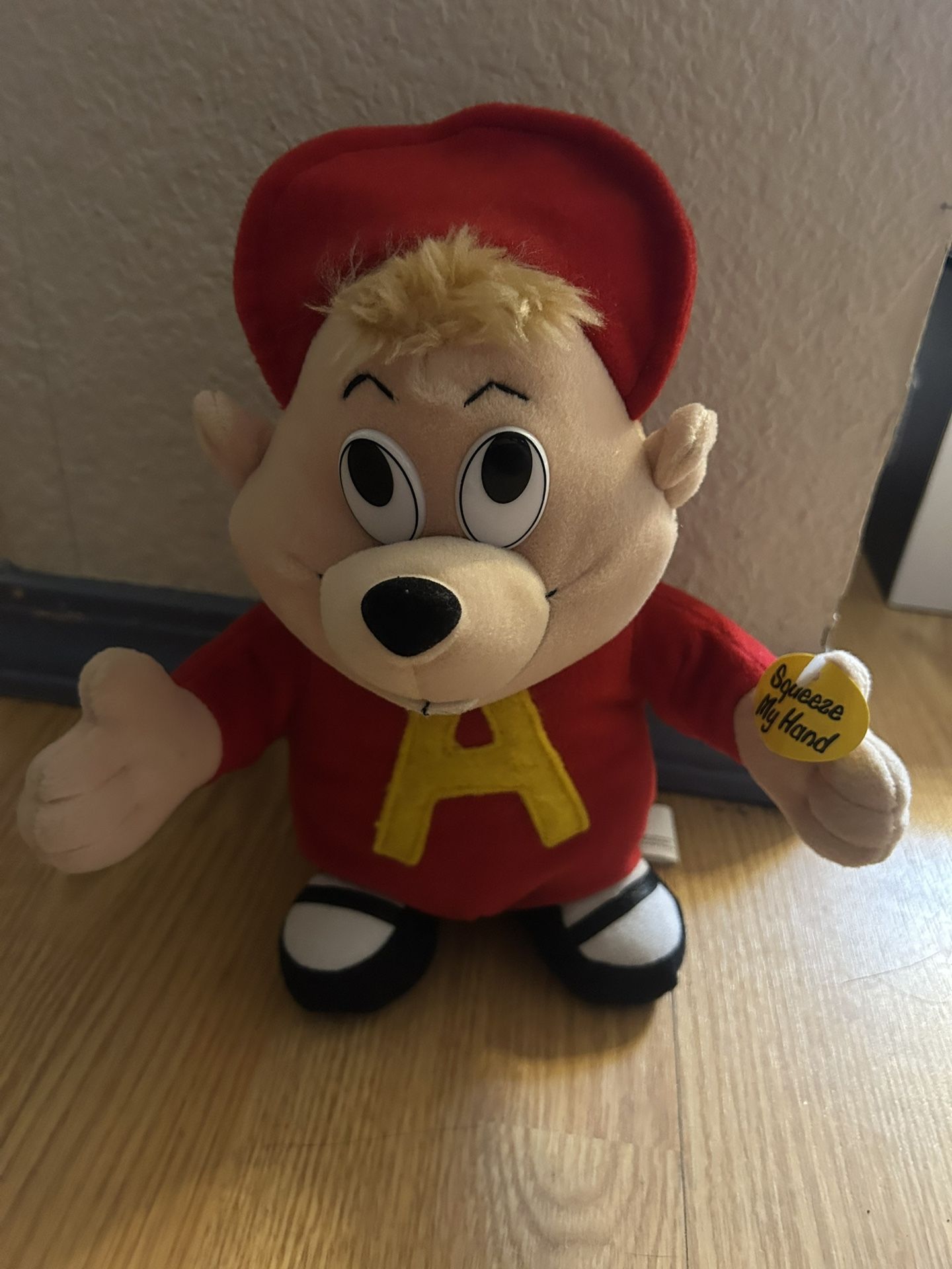 Vintage 1998 ALVIN 10" Plush Dancing Chipmunk Sings Song 