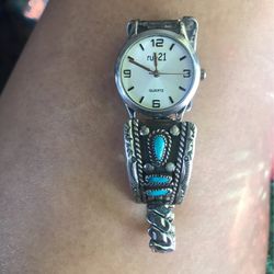Watch With Turquoise 