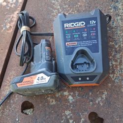 Rigid 12 VOLT High Capacity Lithium  Battery and Charger.