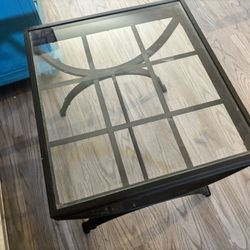Iron & Glass Table Set
