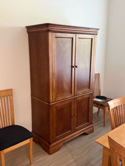 Solid cherry wood armoire