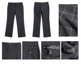 The Limited Drew Fit Women’s Size 10 Charcoal Gray Plaid Dress Pants Trousers