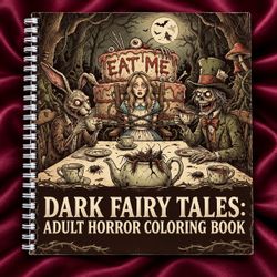 Dark Fairy Tales Adult Horror Coloring Book
