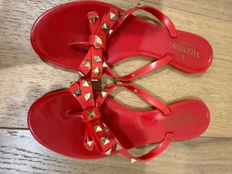 Valentino Rockstud Red Jelly Sandals – Size 38 – Authentic