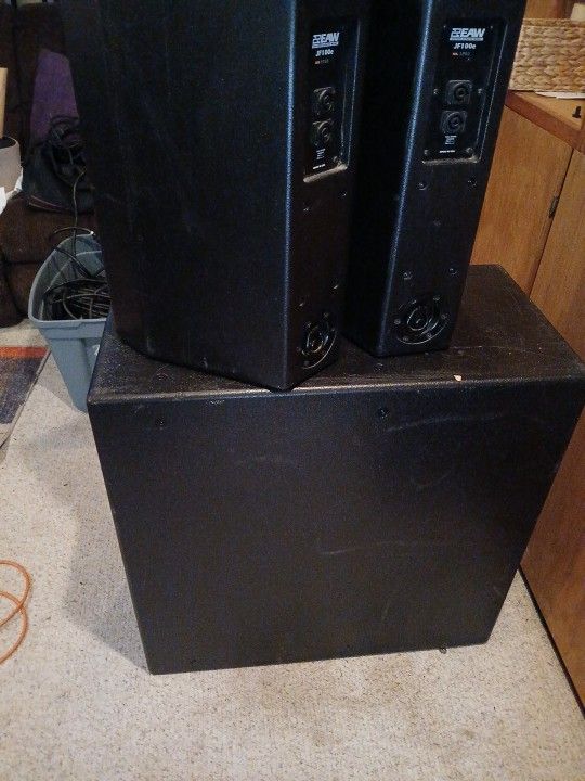 Dj Club Or Chruch And Outdoor Events P.A SYSTEM EAW Tops And 12inch Double Sub