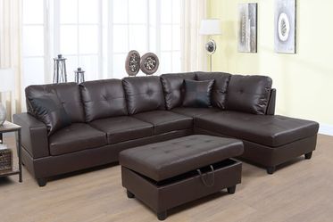 Sectional and ottoman